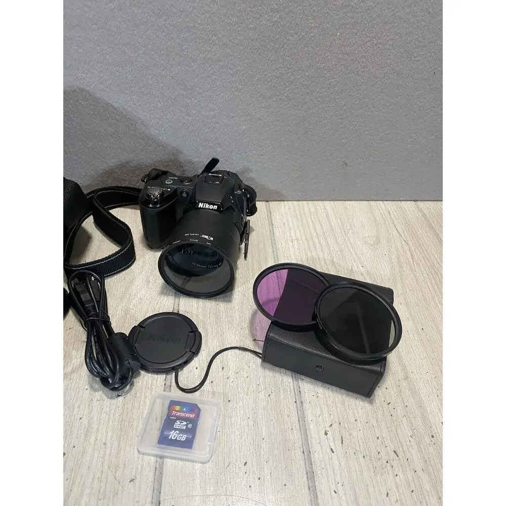 Nikon COOLPIX L120 21x Optical Zoom Digital Camera - Black 16gb Card, Case